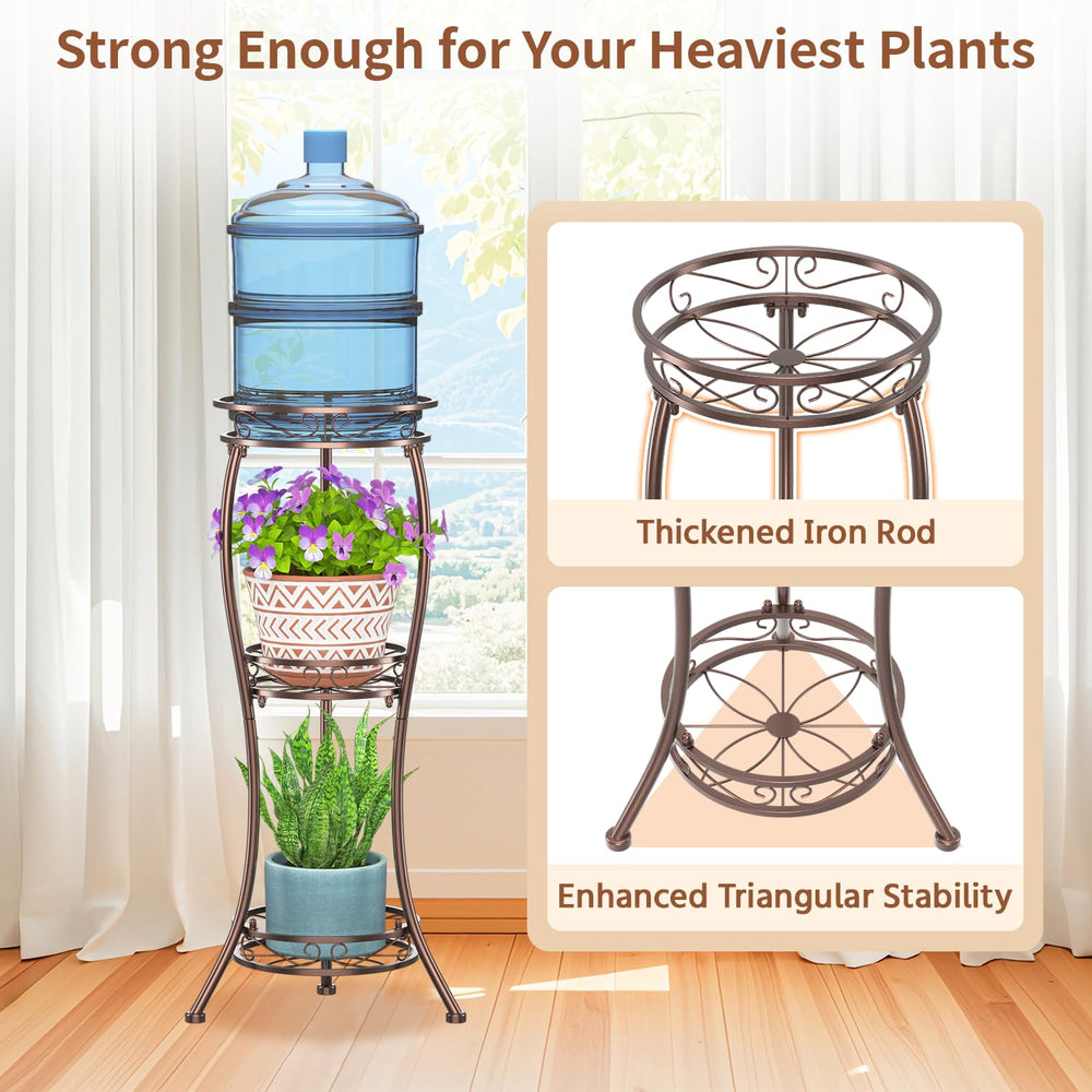 LASZOLA 3-Tier Plant Stand placed in a living room