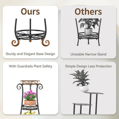 LASZOLA 3-Tier Plant Stand with plants displayed on it