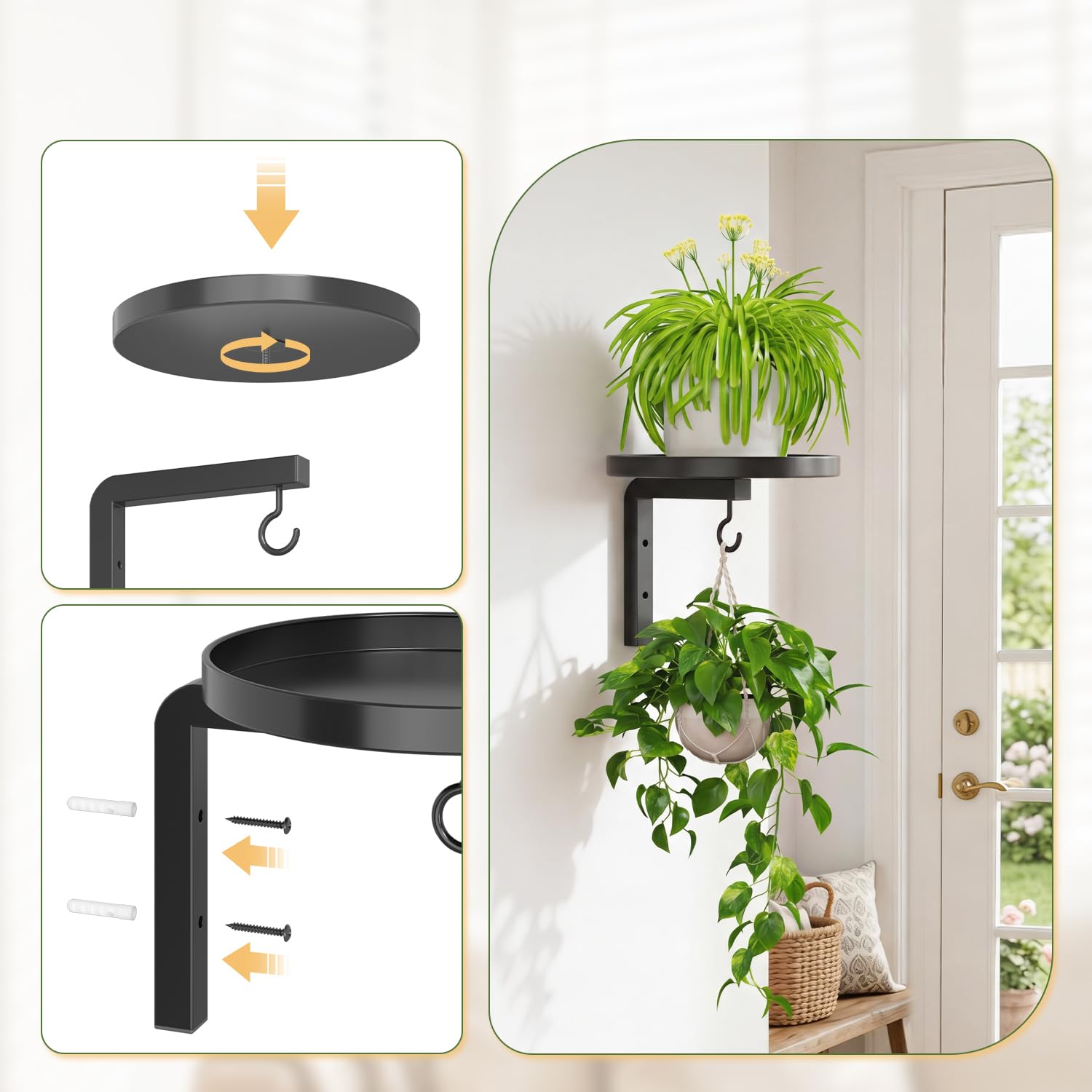 LASZOLA Plant Hanger in a modern home setting