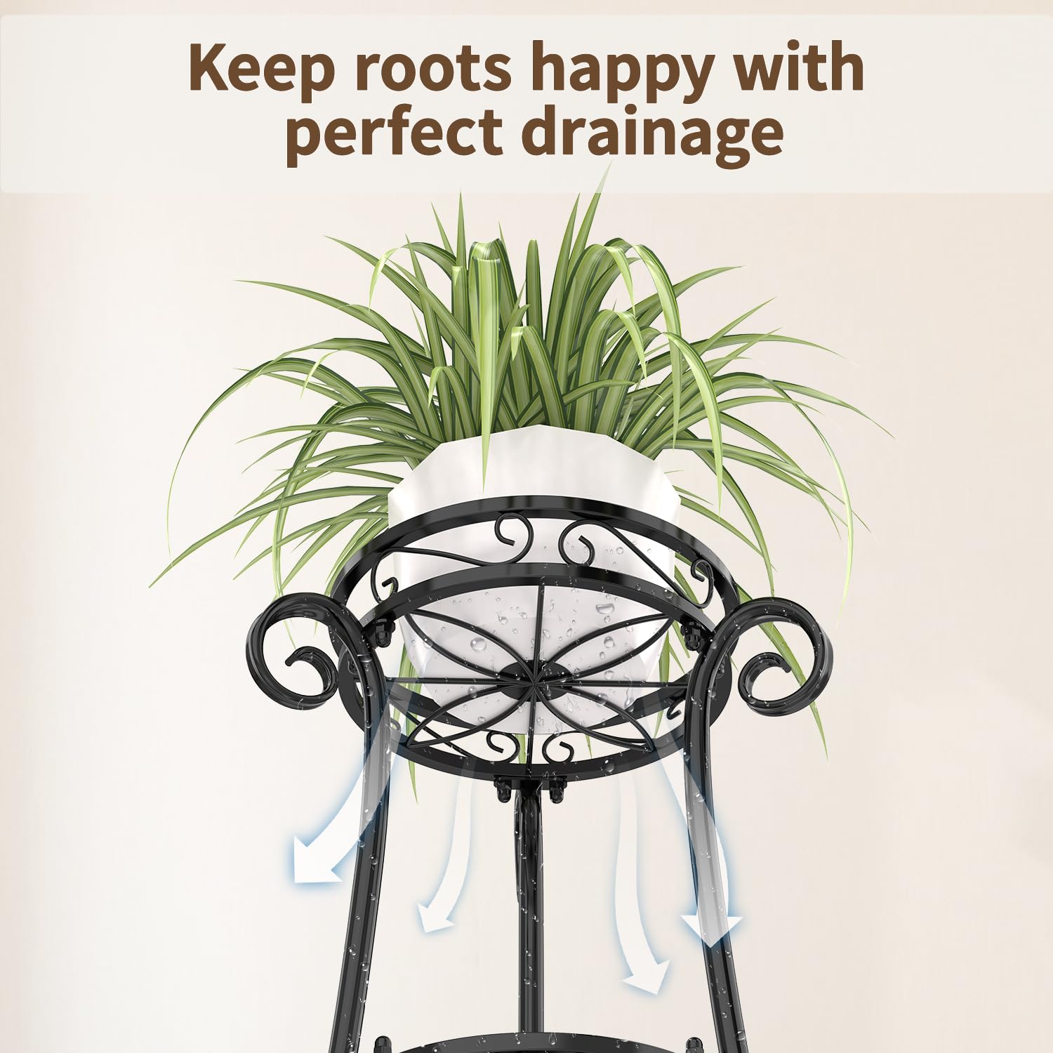 LASZOLA Plant Stand assembled in a living room