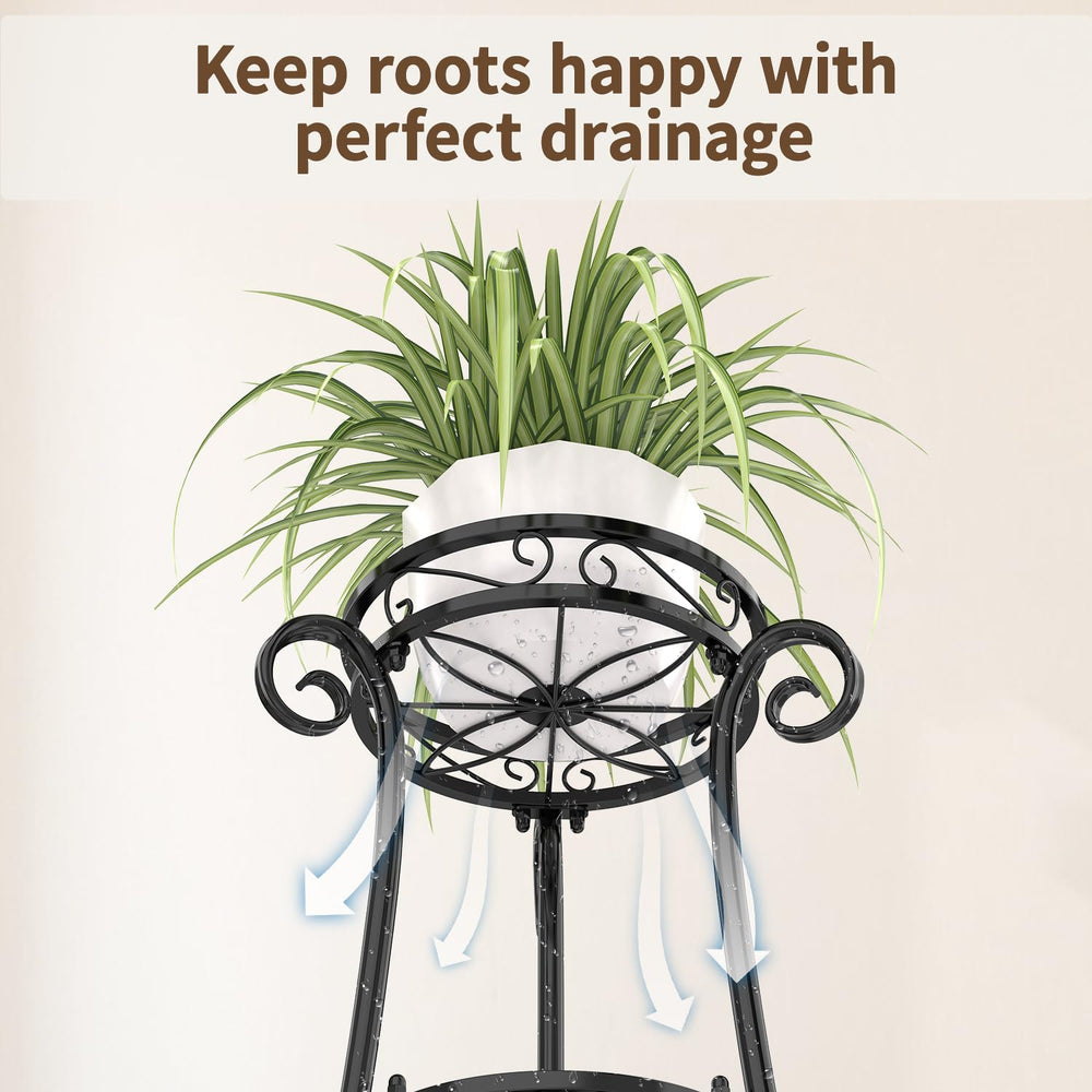 LASZOLA Plant Stand assembled in a living room