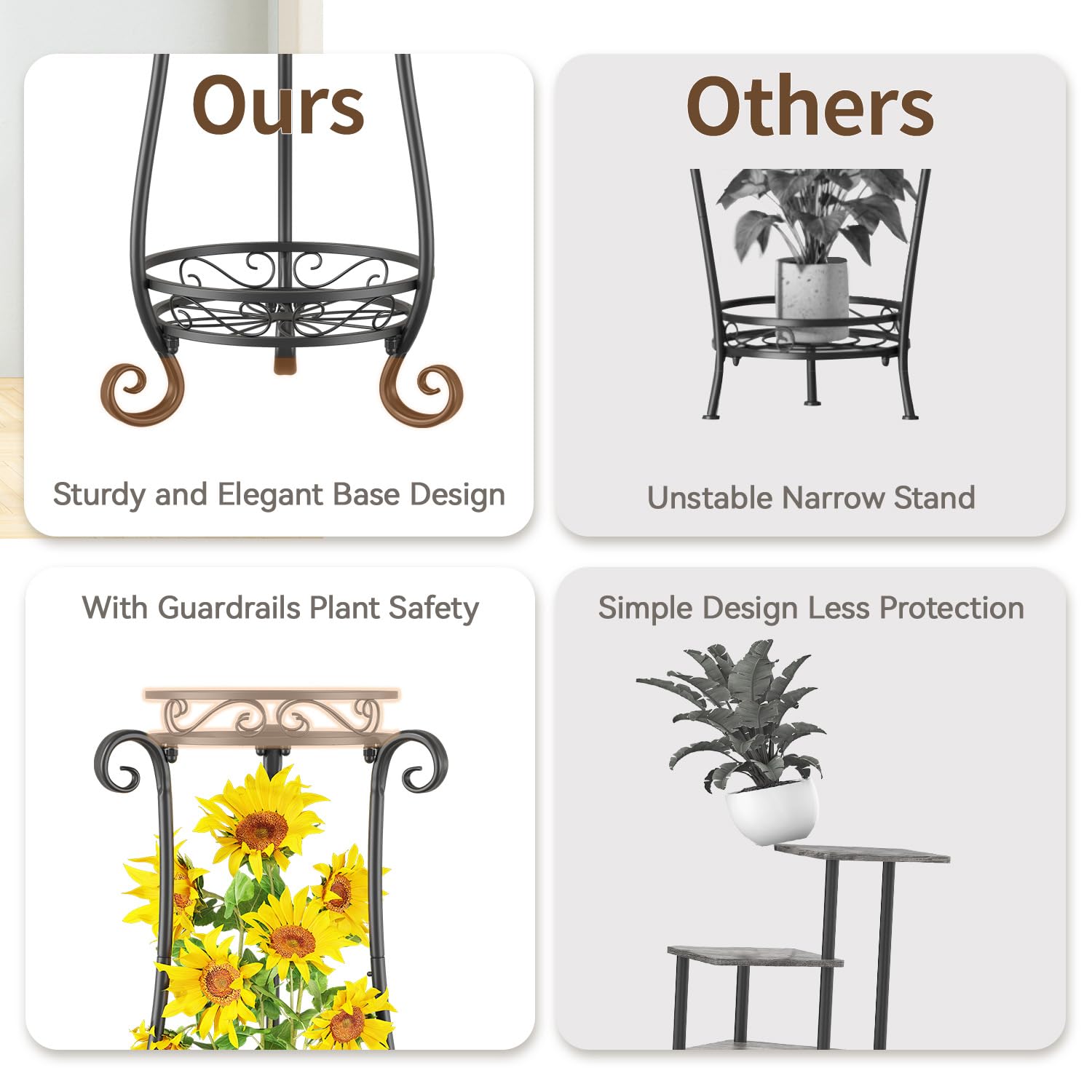 LASZOLA plant stand in an outdoor setting