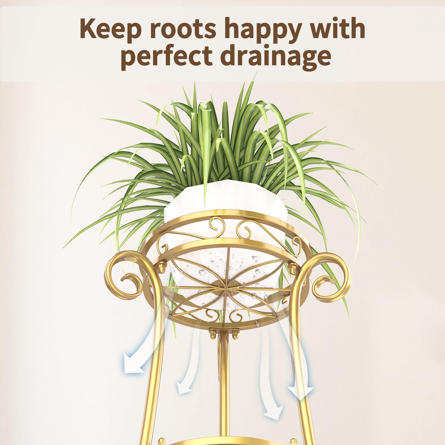 LASZOLA Plant Stand in garden setting