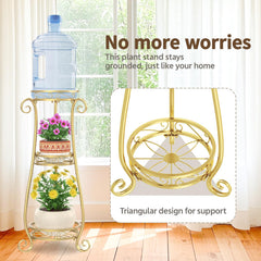 LASZOLA Plant Stand in use with plants displayed on tiers