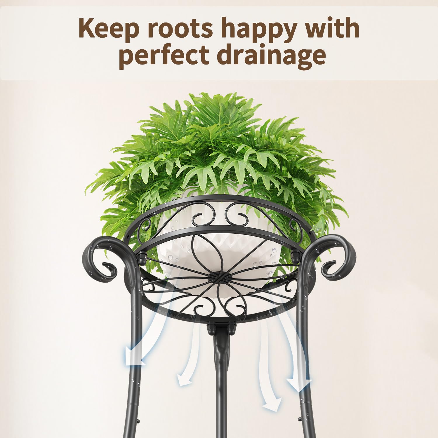 LASZOLA plant stand with decorative plants