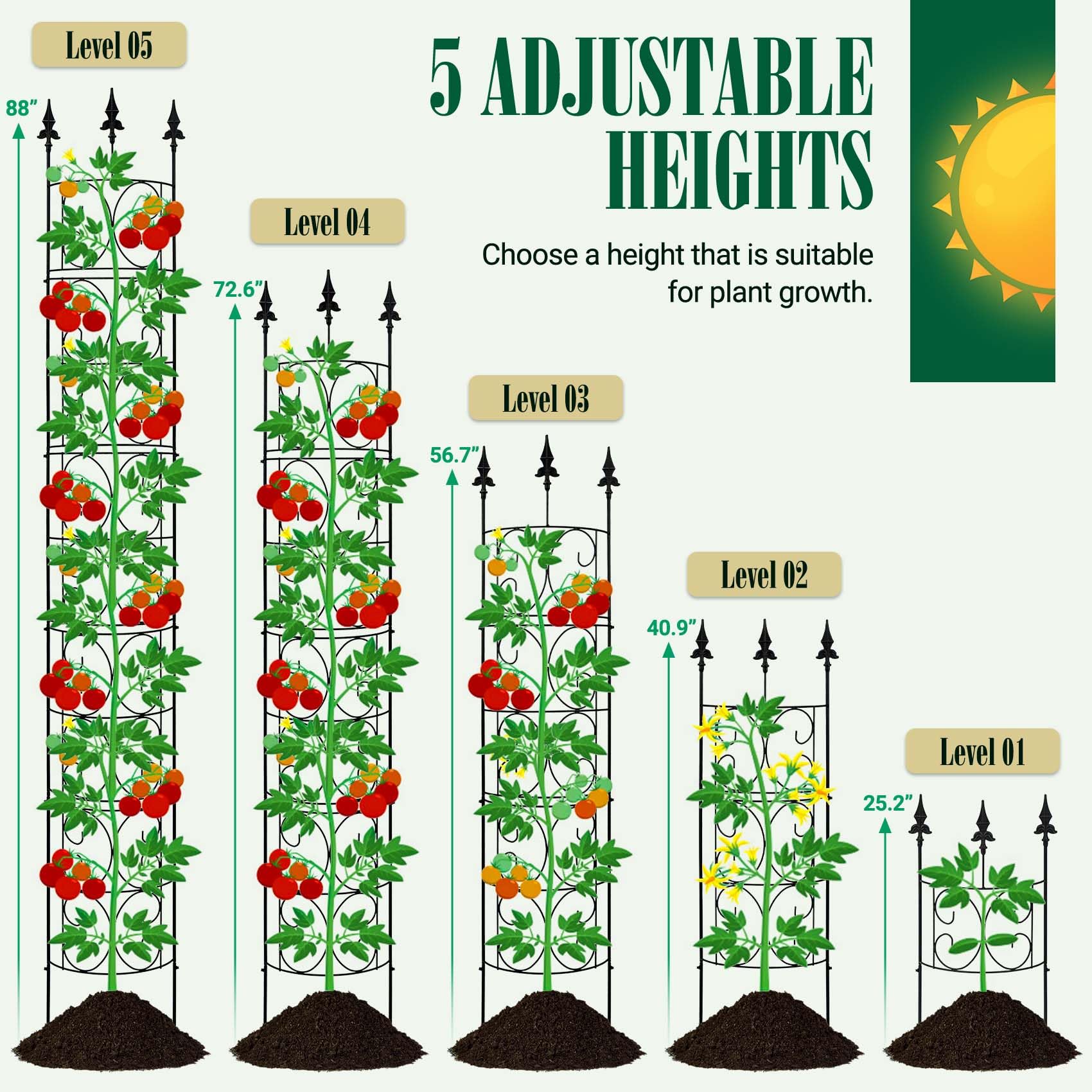 LATIHUUM Garden Trellis assembled as an arch for climbing flowers