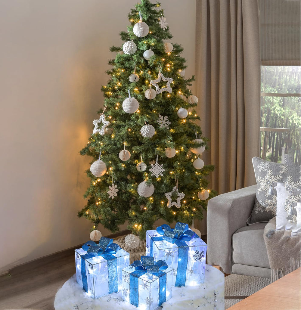 Lauzior Christmas Lighted Gift Boxes stacked for easy storage