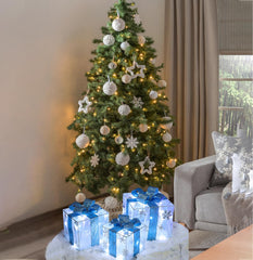 Lauzior Christmas Lighted Gift Boxes stacked for easy storage