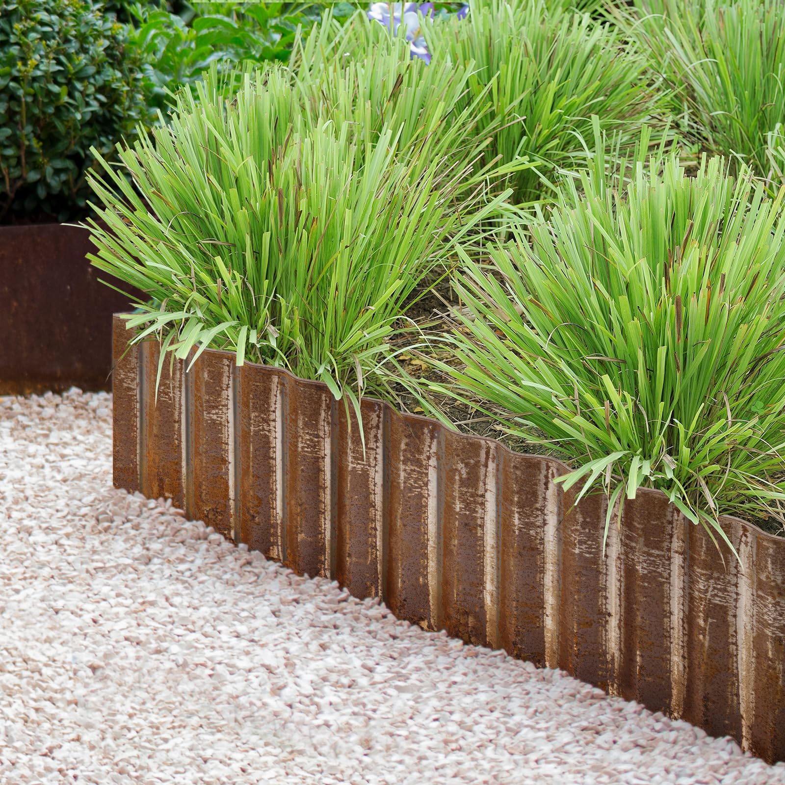 LAVEVE Corrugated Metal Garden Edging packaging view
