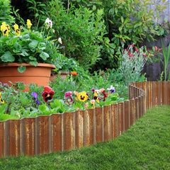 LAVEVE Corrugated Metal Garden Edging side view