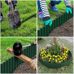 LAVEVE garden edging showing corrugated texture