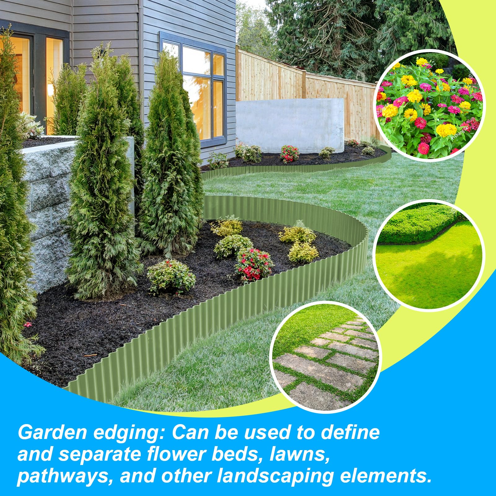 LAVEVE Metal Garden Edging packaging and specifications