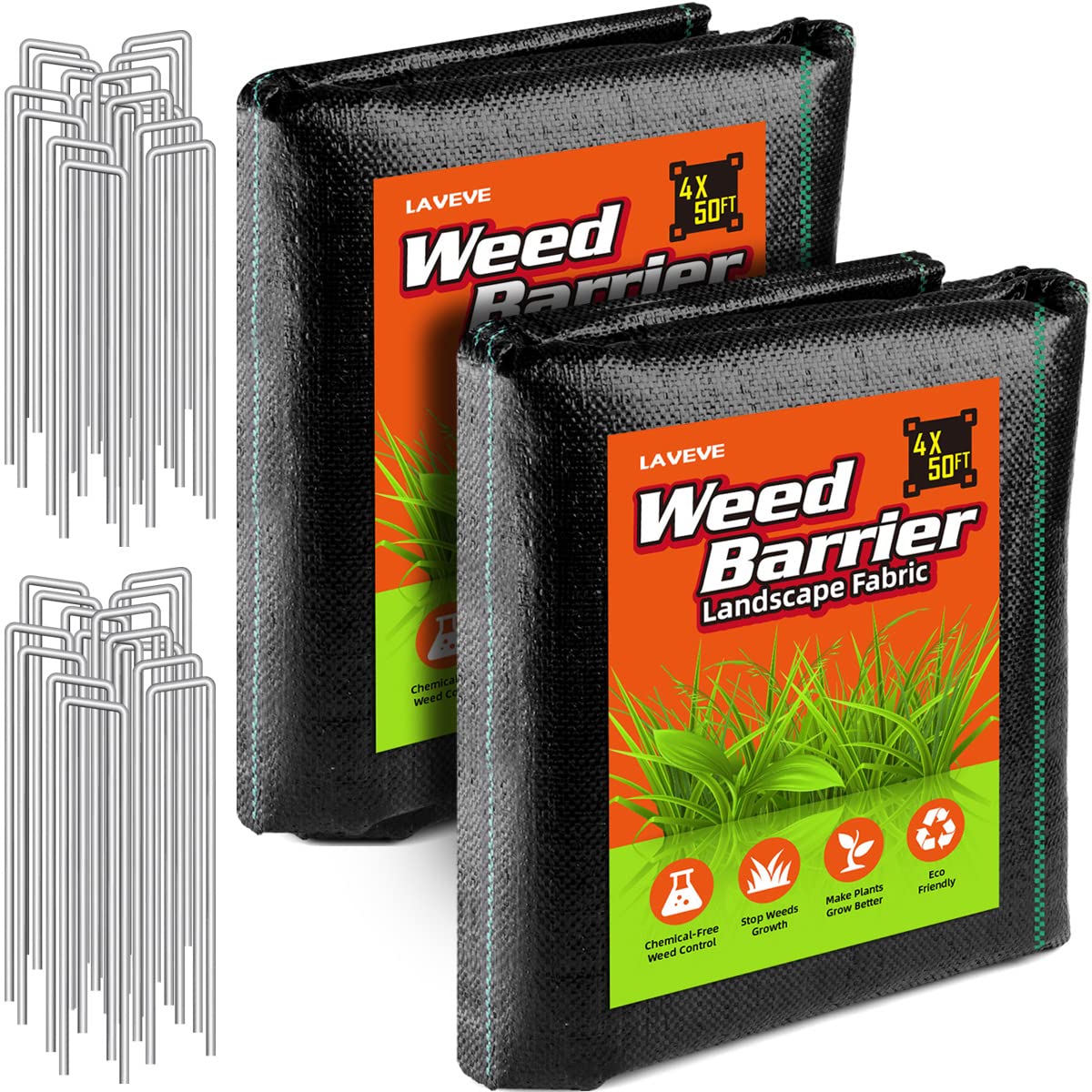 LAVEVE Weed Barrier Fabric 4FT x 100FT black colour