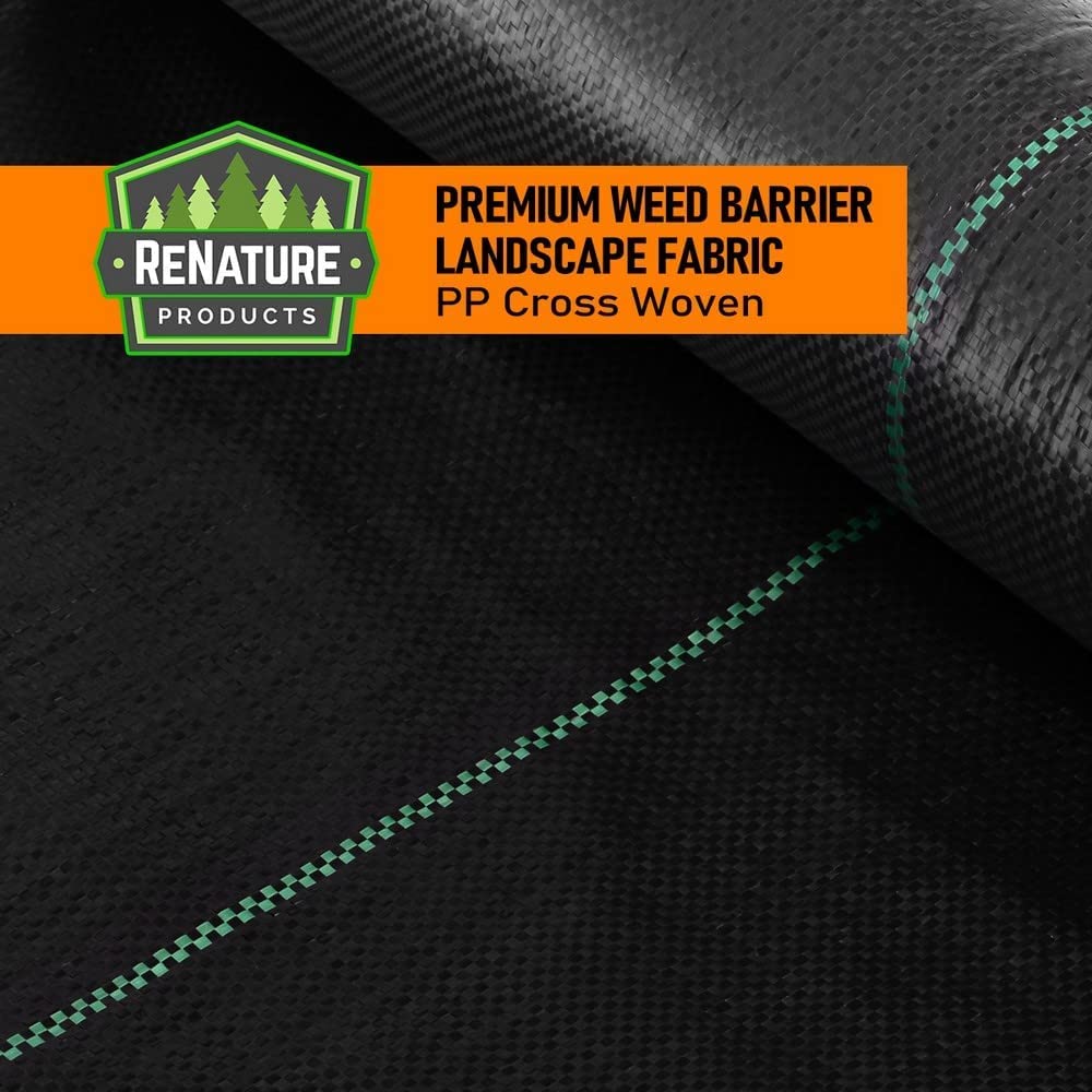 LAVEVE weed barrier fabric laid under gravel path