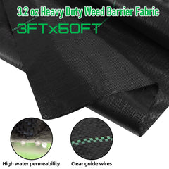 LAVEVE Weed Barrier Fabric rolled up showing woven texture