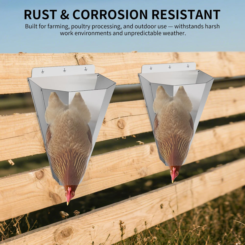 LavviTech Large Chicken Kill Cone showing dimensions and size