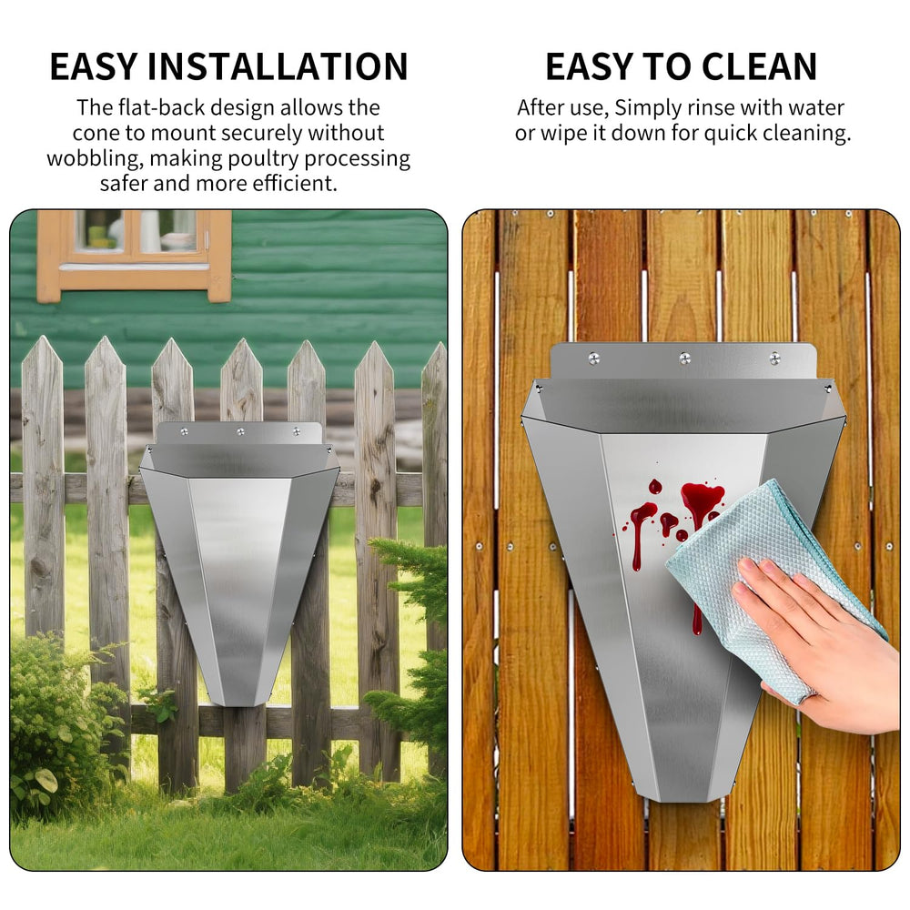LavviTech Medium Chicken Kill Cone showing flat-back design