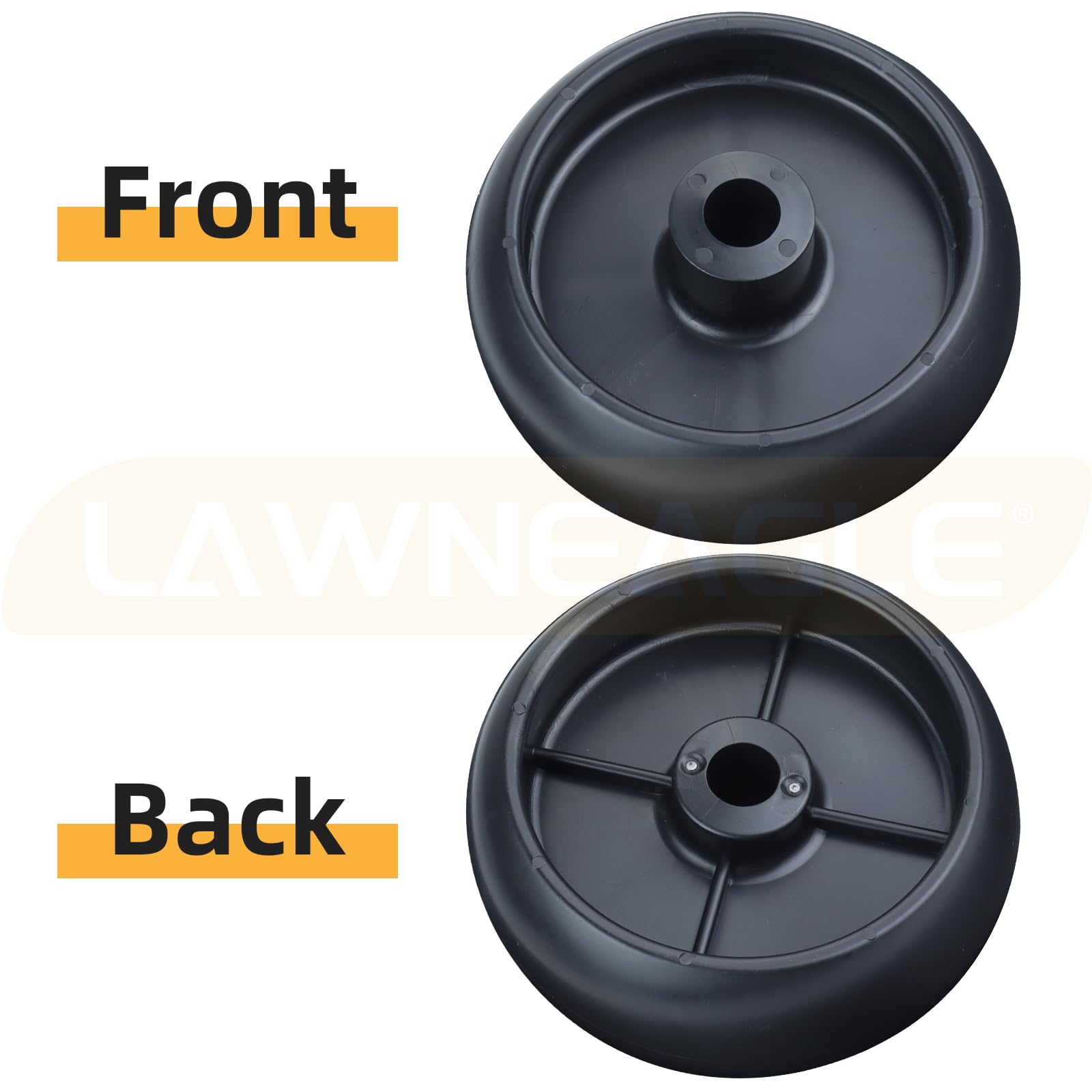 Lawneagle GX10168 Deck Wheels close-up of locking nut and screw