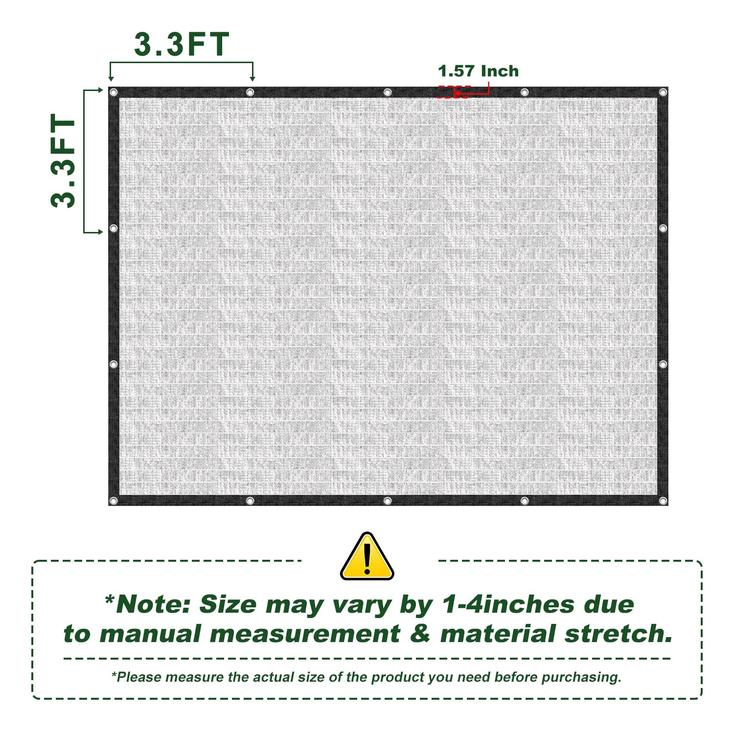 LAWNGO 10x12 FT shade cloth folded for storage