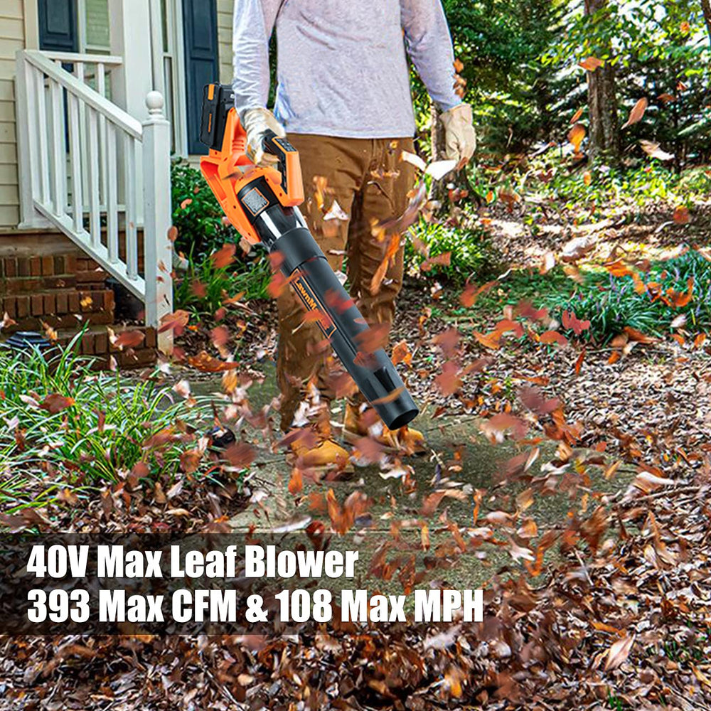 LawnMaster Leaf Blower side view showcasing lightweight design