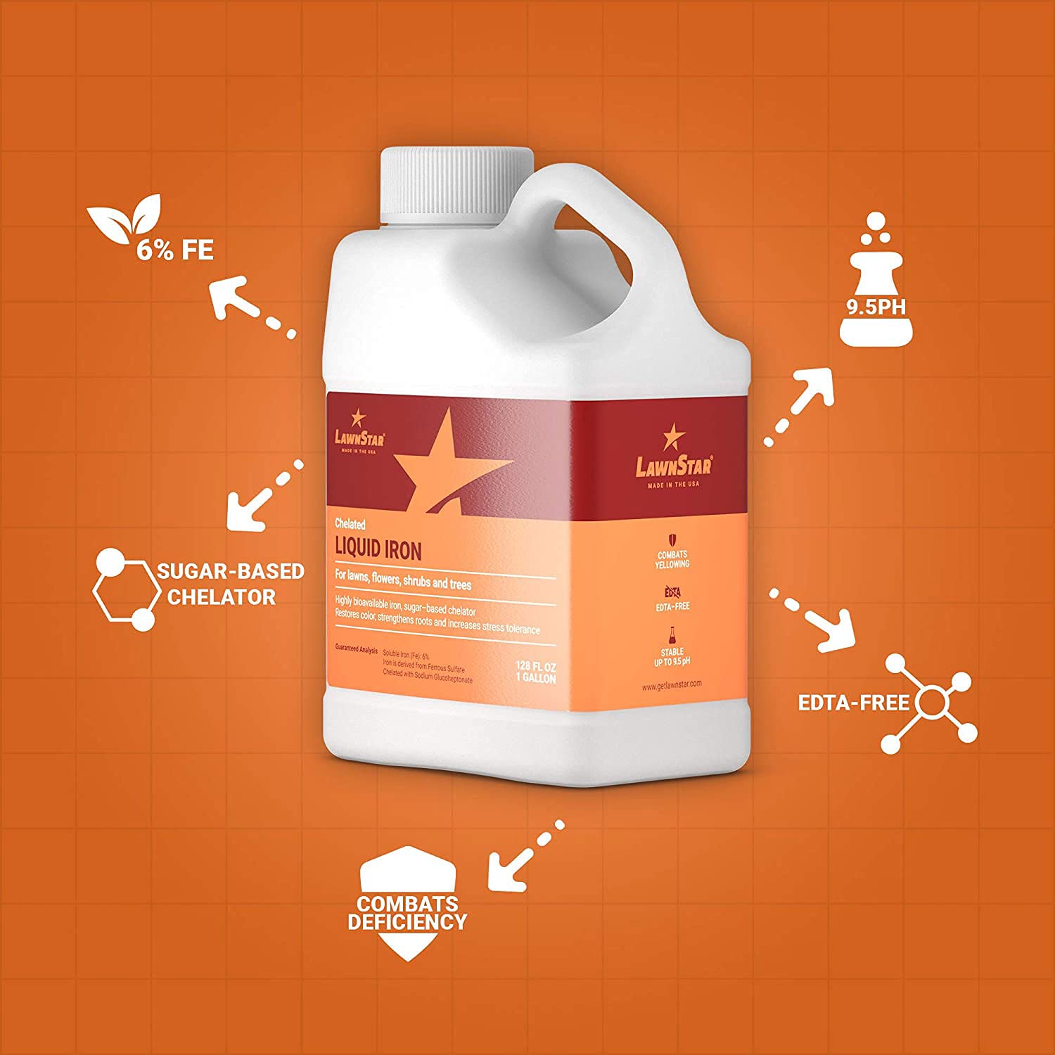 LawnStar Liquid Iron application on plants