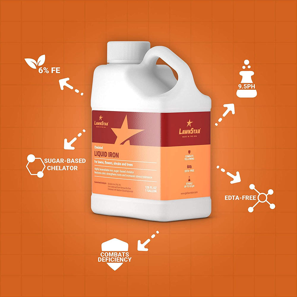 LawnStar Liquid Iron application on plants