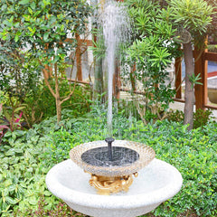 LAWOHO Solar Fountain Pump with 4 different spray heads
