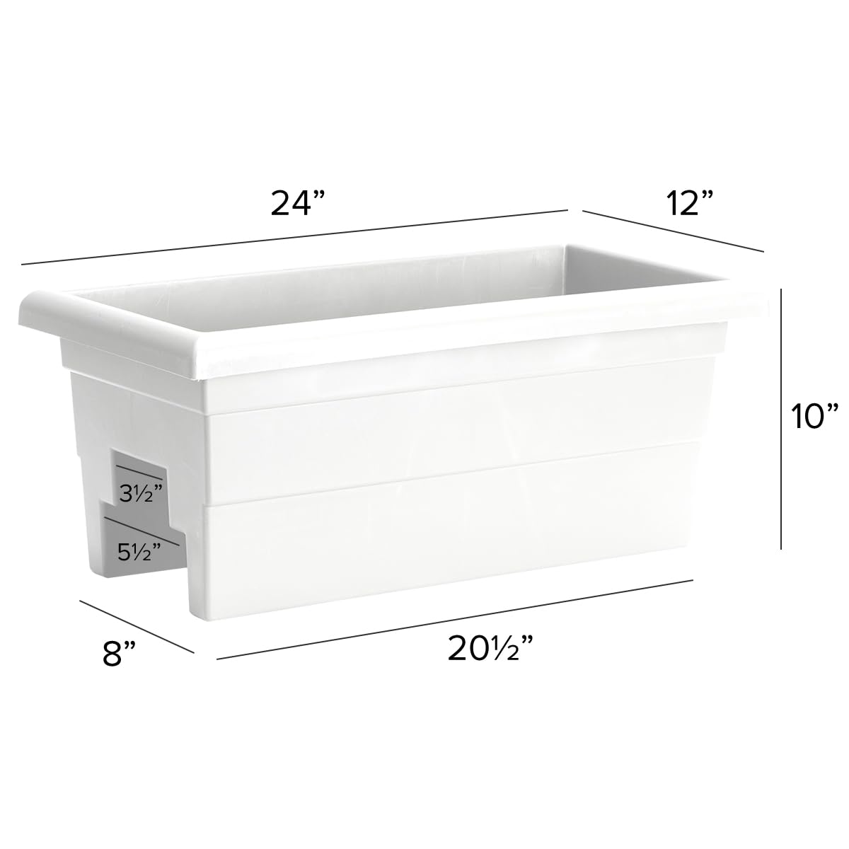 Layered exterior design of the Root & Vessel planter box