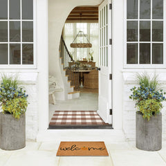 Layered view of Fallovea Doormat Combo Set on porch