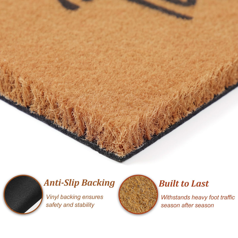 Layered view of Honoson doormat set on porch