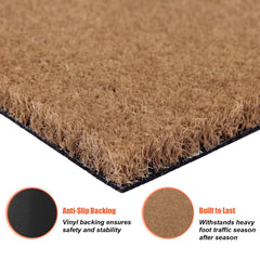 Layered view of Honoson Fall Football Coir Doormat set