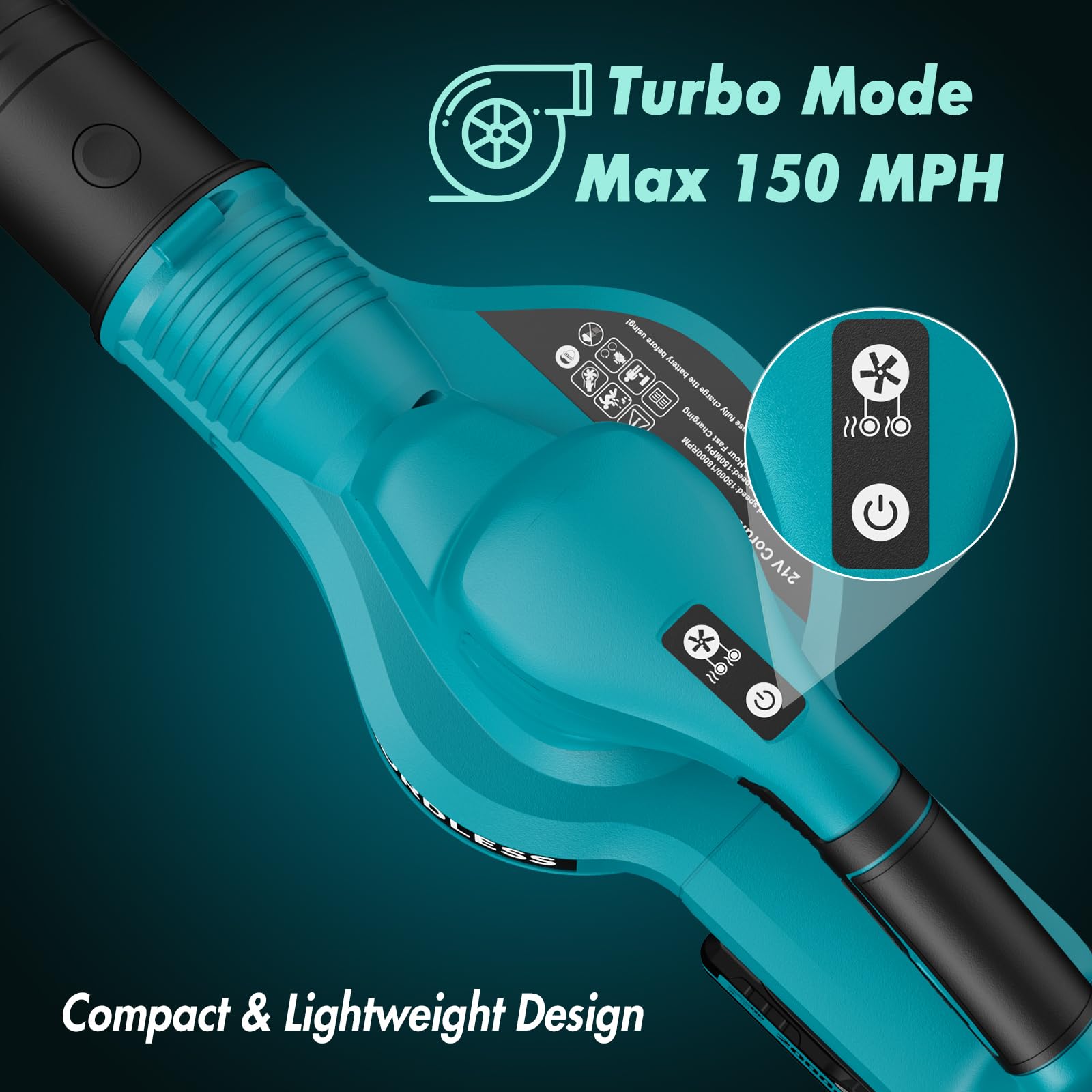 LAZYBOI Leaf Blower ergonomic handle close-up