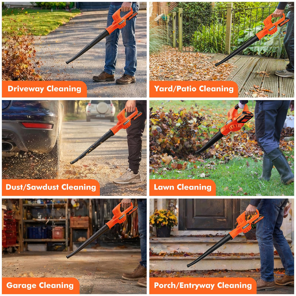 LAZYBOI Leaf Blower in bold orange color