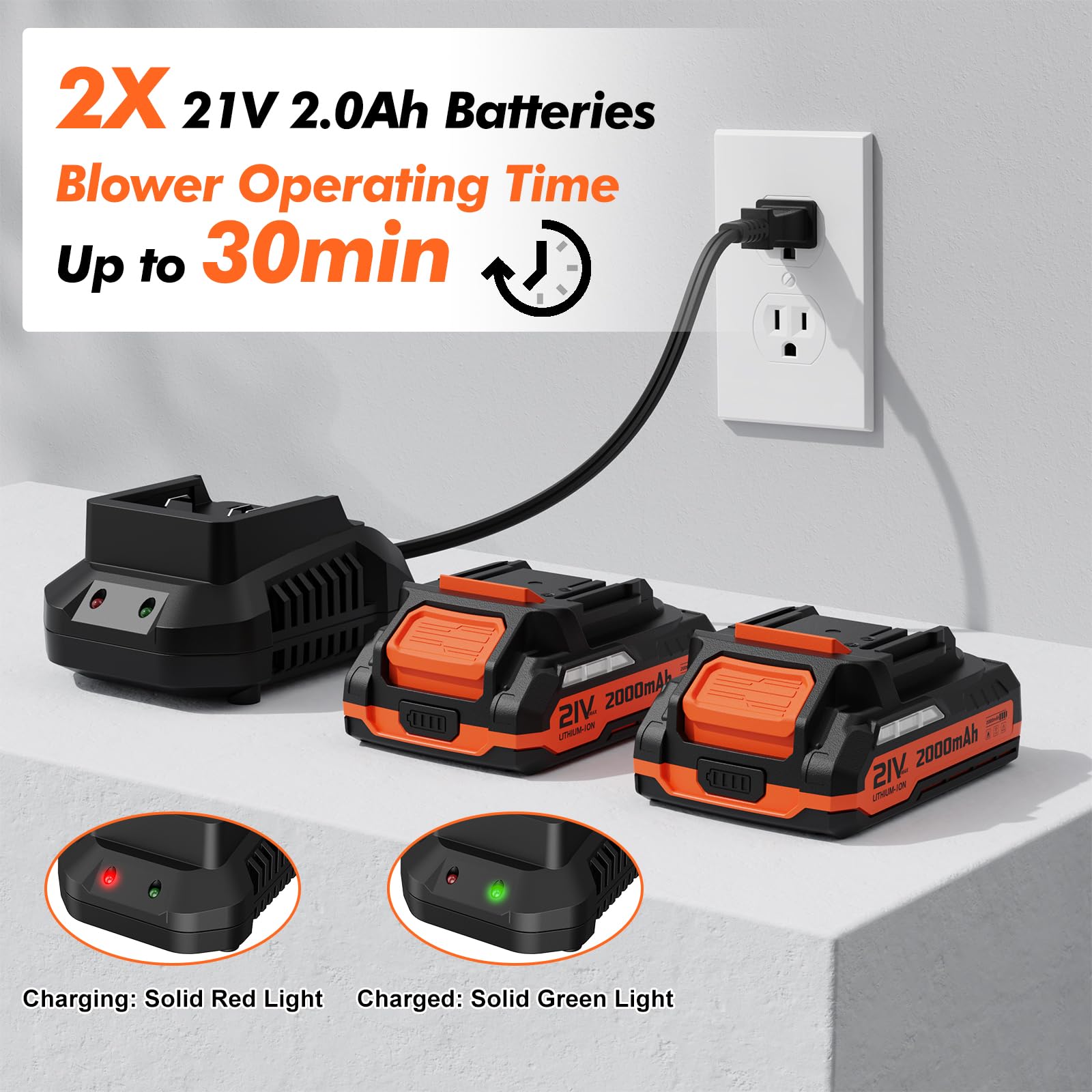 LAZYBOI Leaf Blower lightweight design with battery
