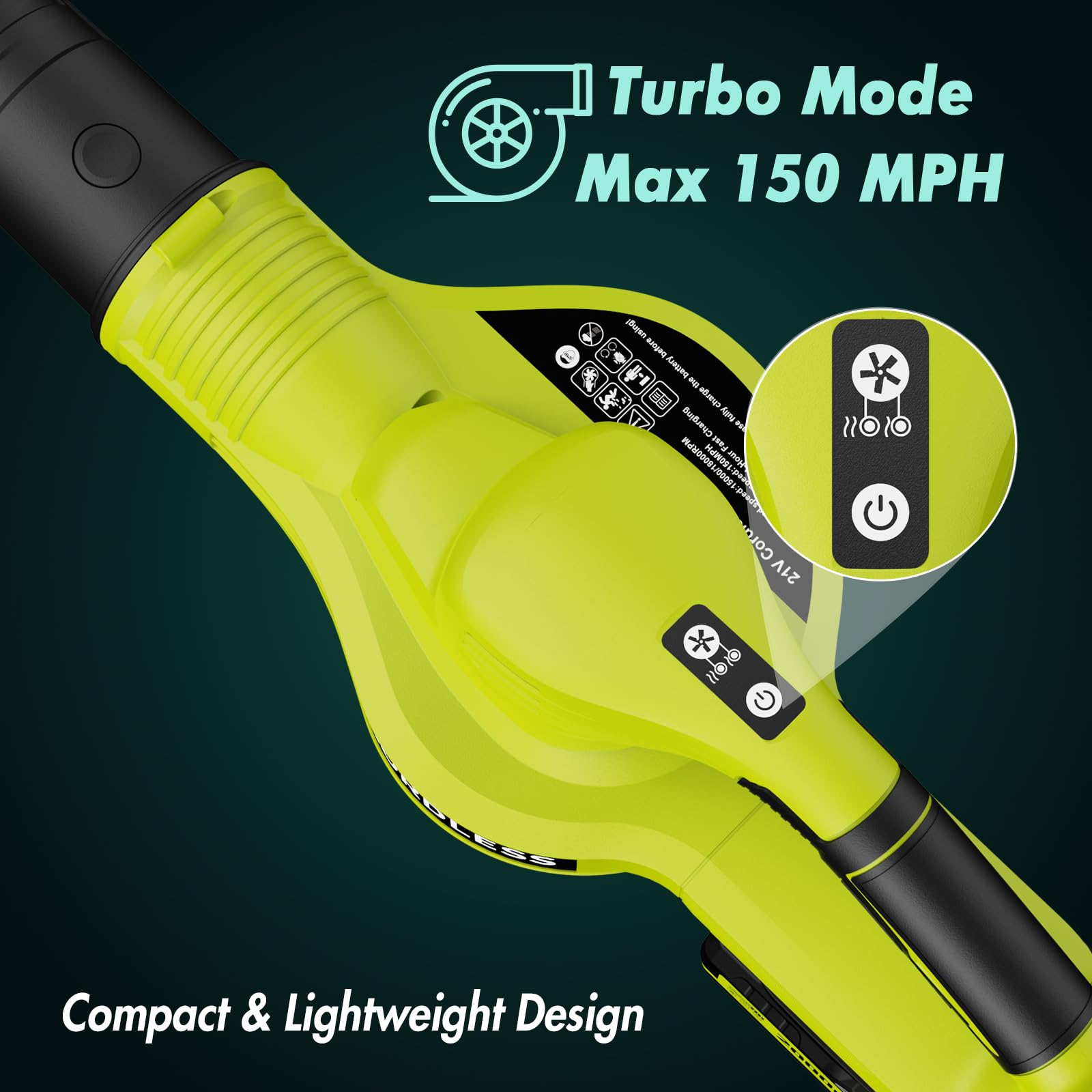 LAZYBOI Leaf Blower with extension nozzle attached