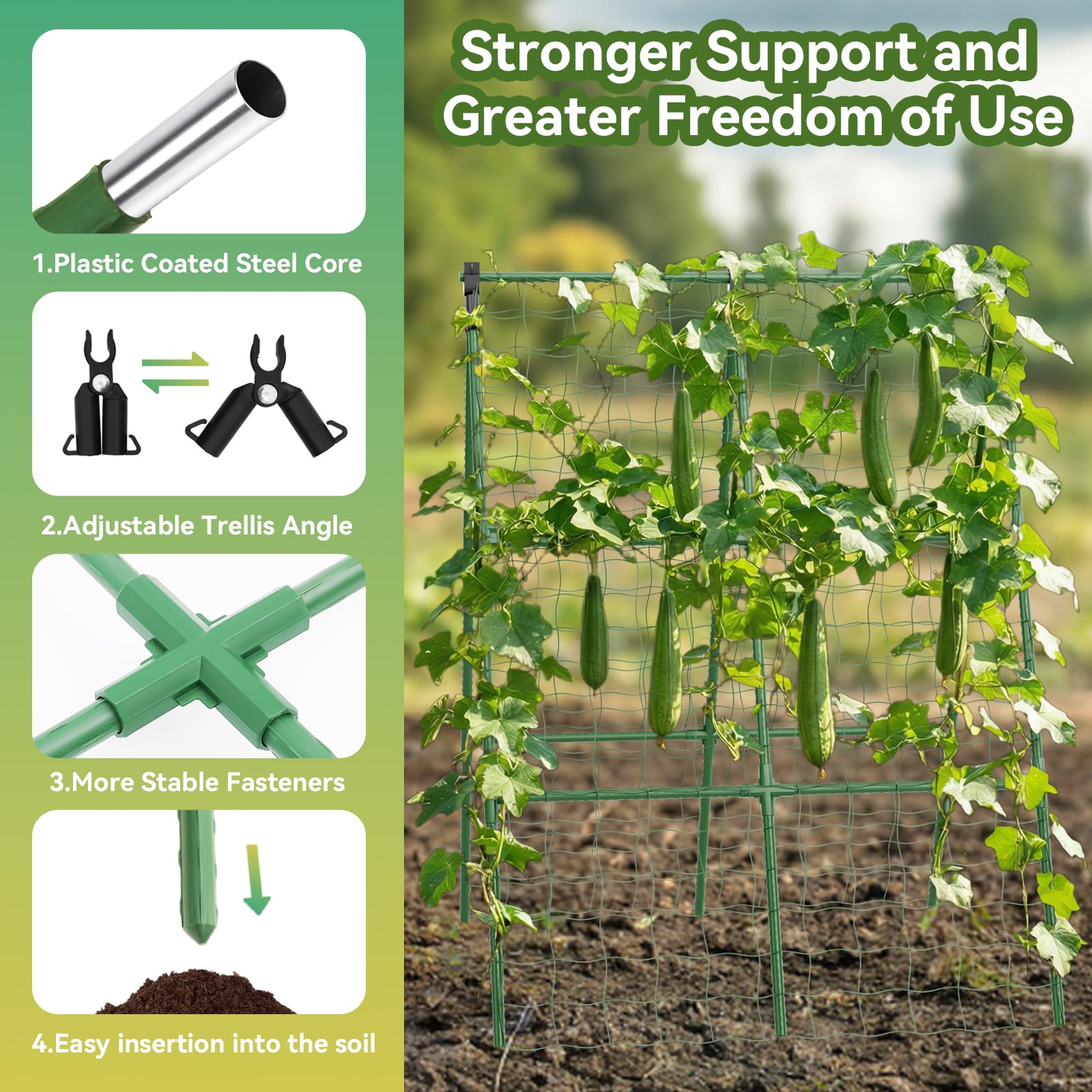 Lazzmonk trellis 34 inches by 48 inches with climbing plants