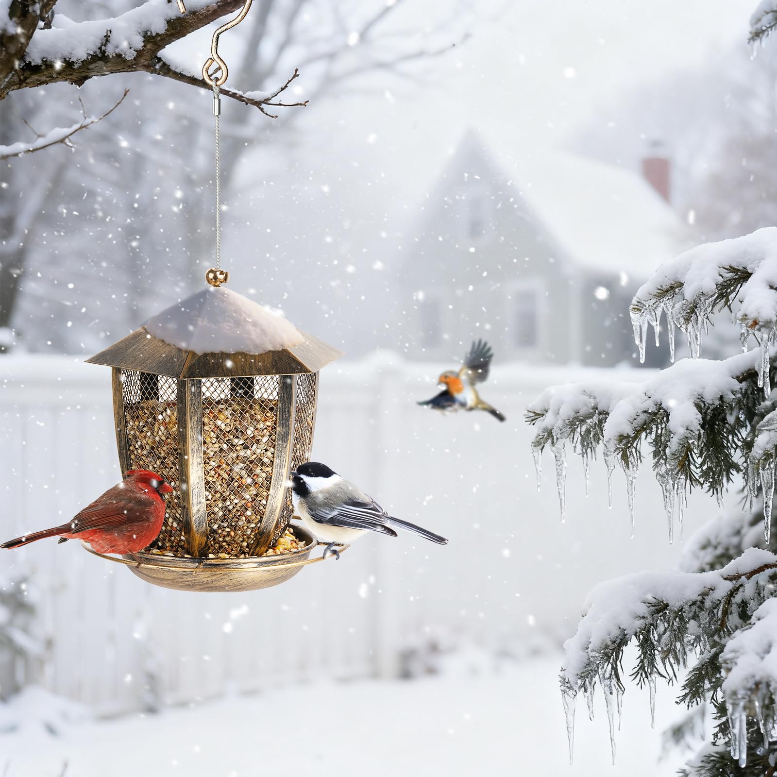 LBTING Bird Feeder with hook for easy hanging