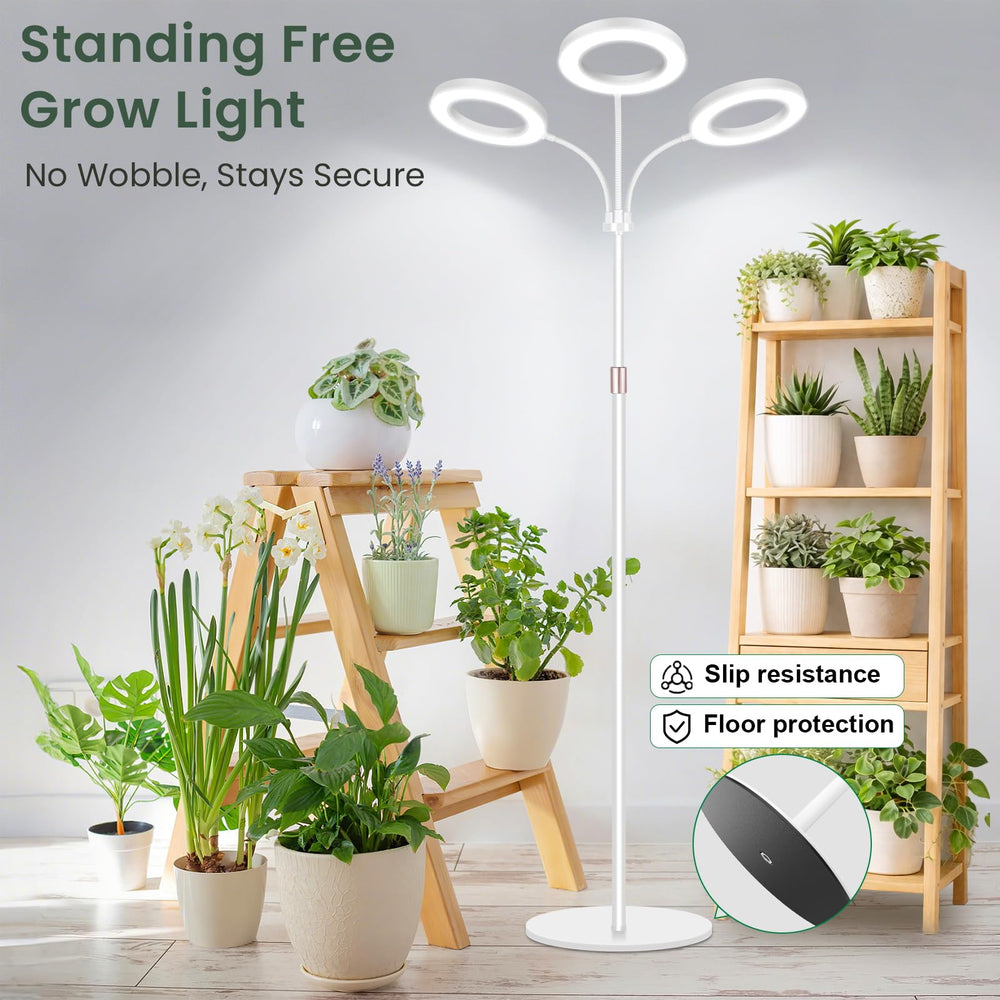 LBW 3-Head Grow Light demonstrating different light modes