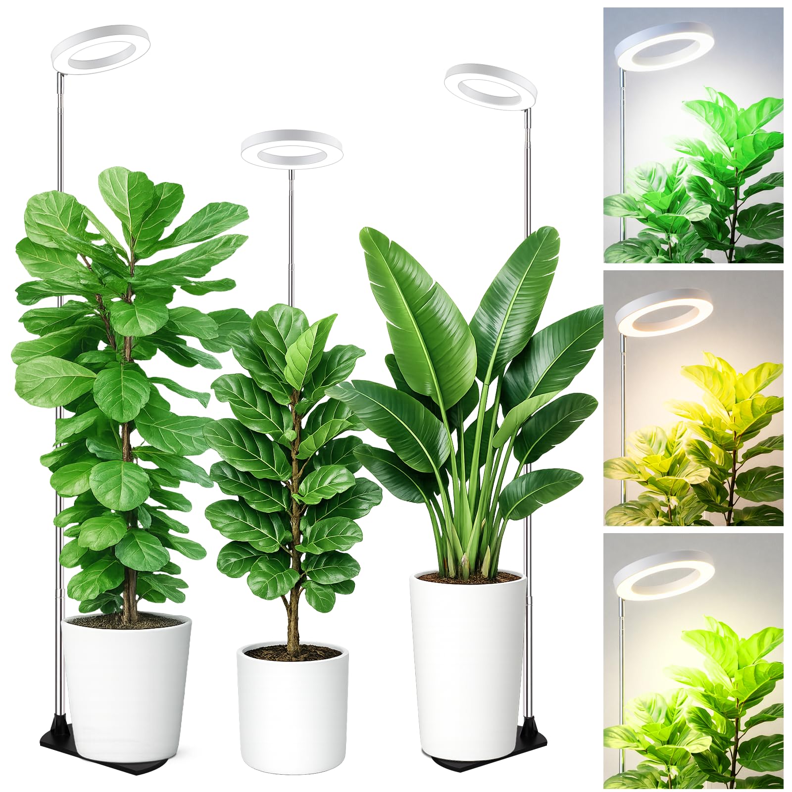 LBW Grow Light 6.3" full spectrum lamp head with adjustable pole