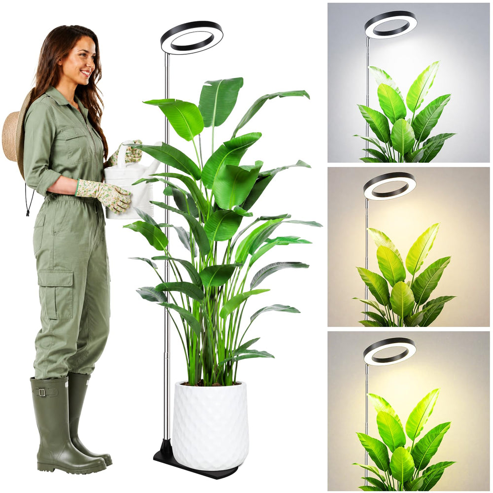 LBW Grow Light 6.3" full spectrum with base front view