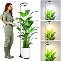 LBW Grow Light 6.3" full spectrum with base front view