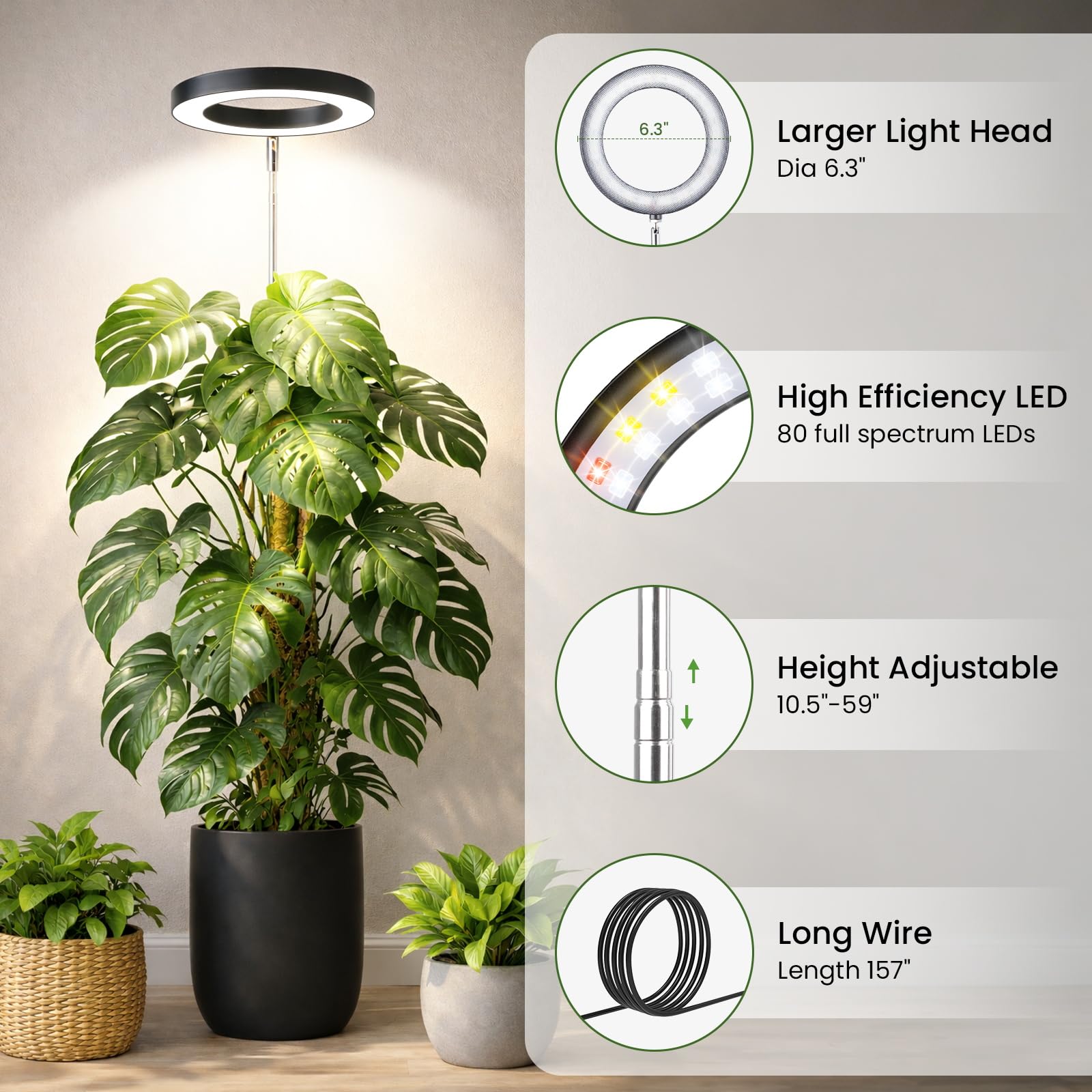 LBW Grow Light base setup on countertop