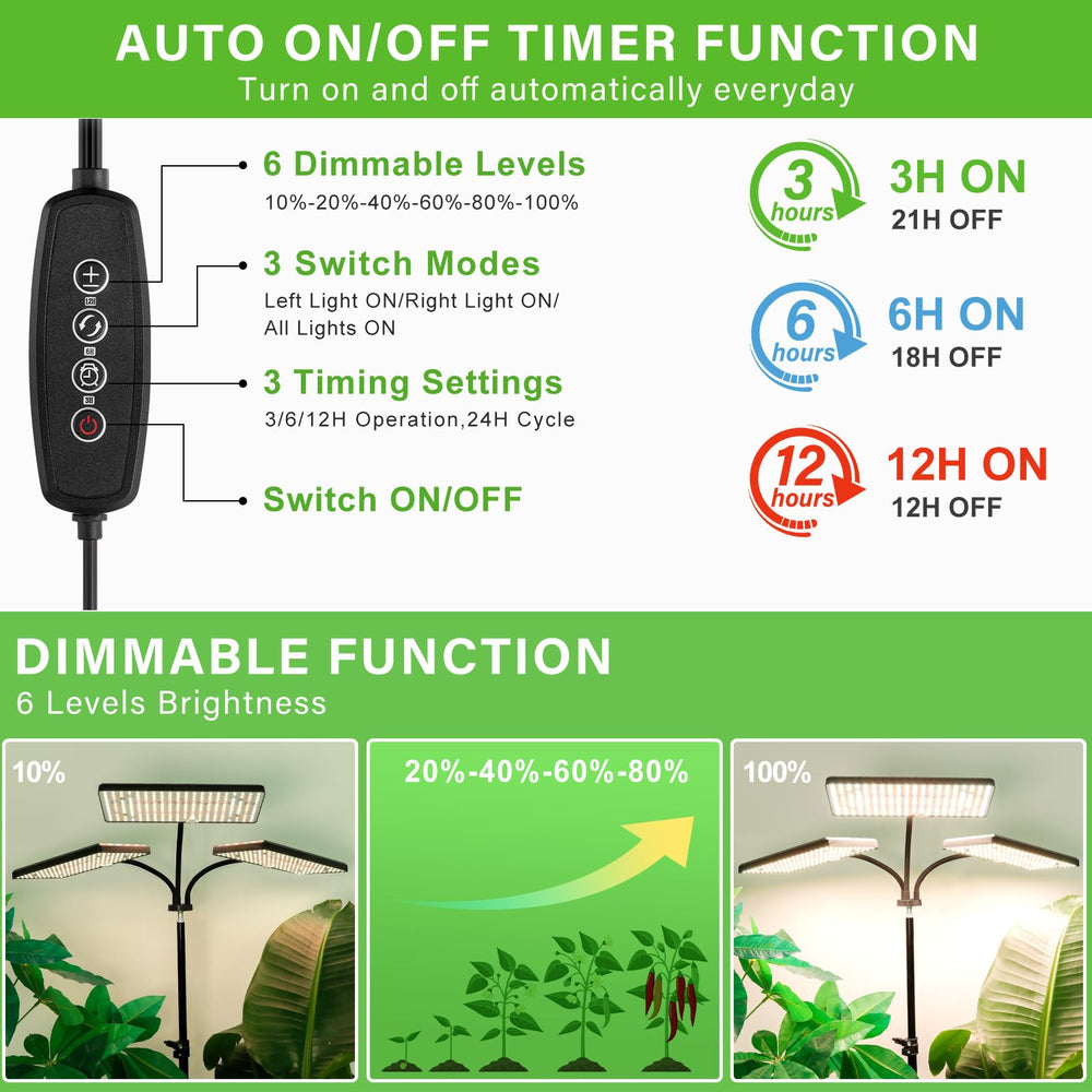 LBW Grow Light height adjustable tripod in use