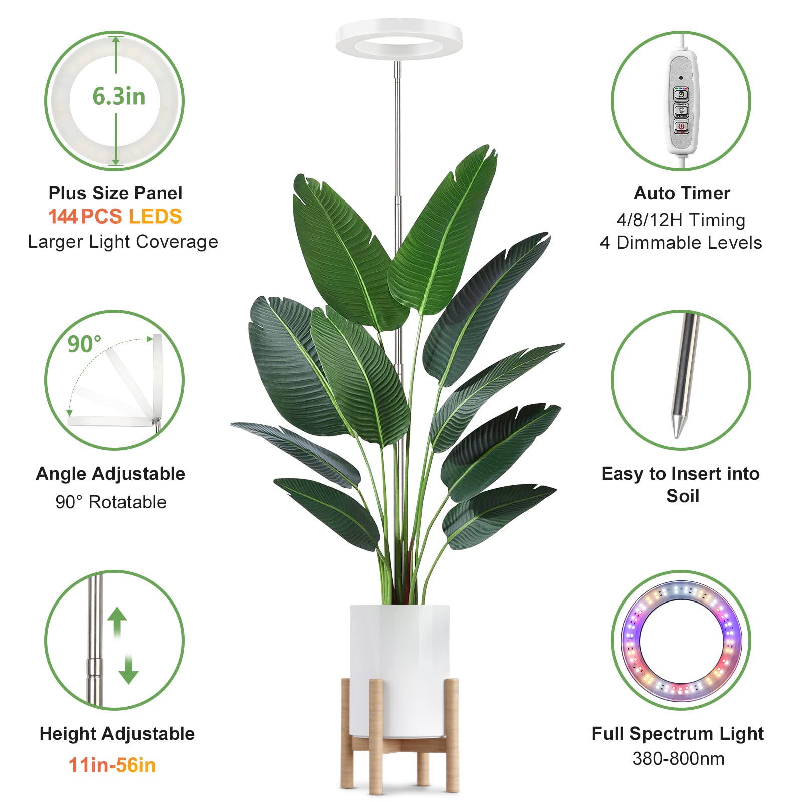 LBW Grow Light in a living room with plants