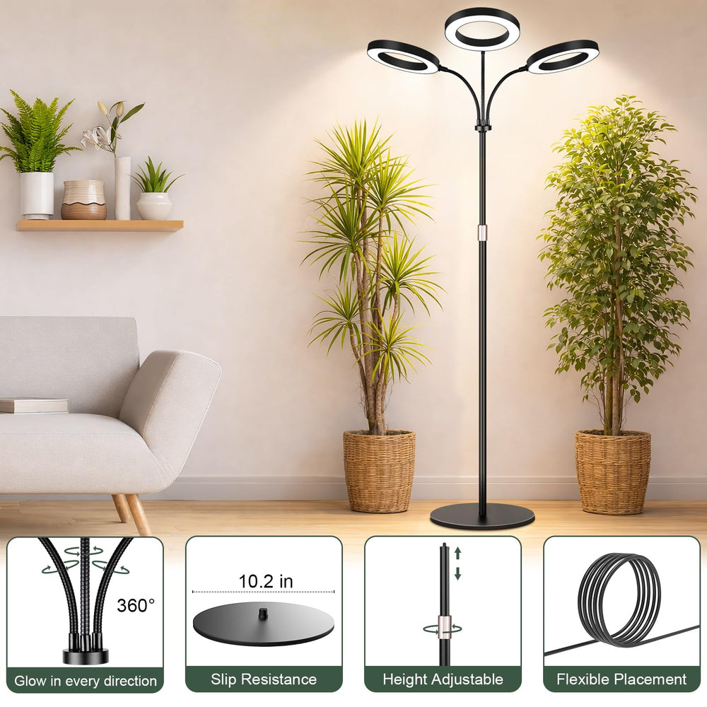 LBW grow light in use, illuminating large plants