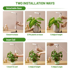LBW Grow Light in use with small indoor plants