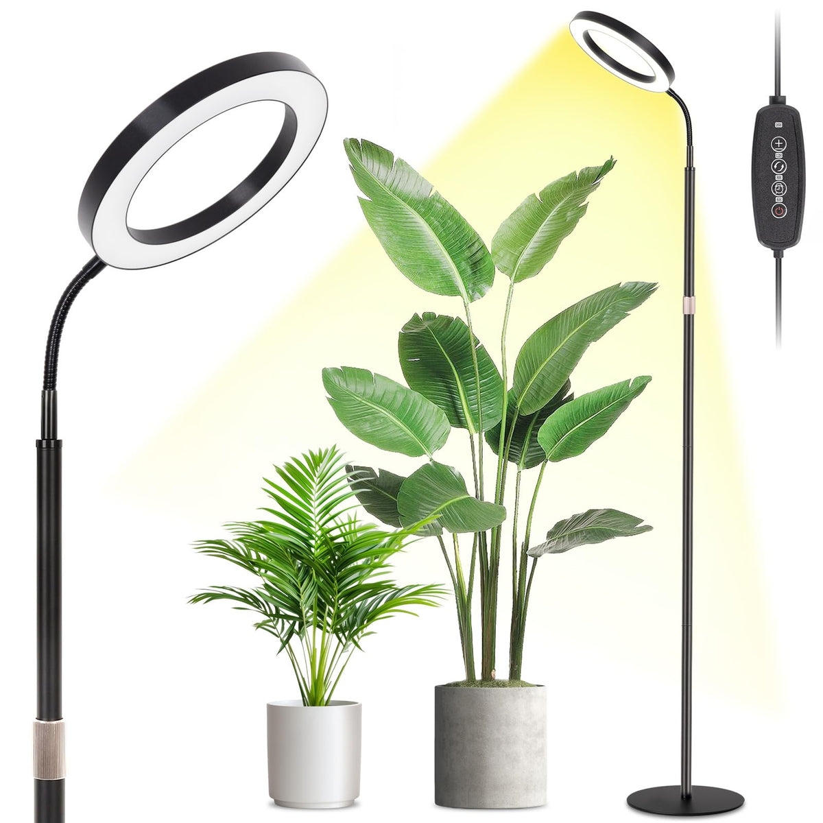 LBW Grow Light with 8-inch large black panel front view
