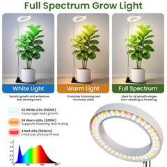 LBW grow light with base and stake options
