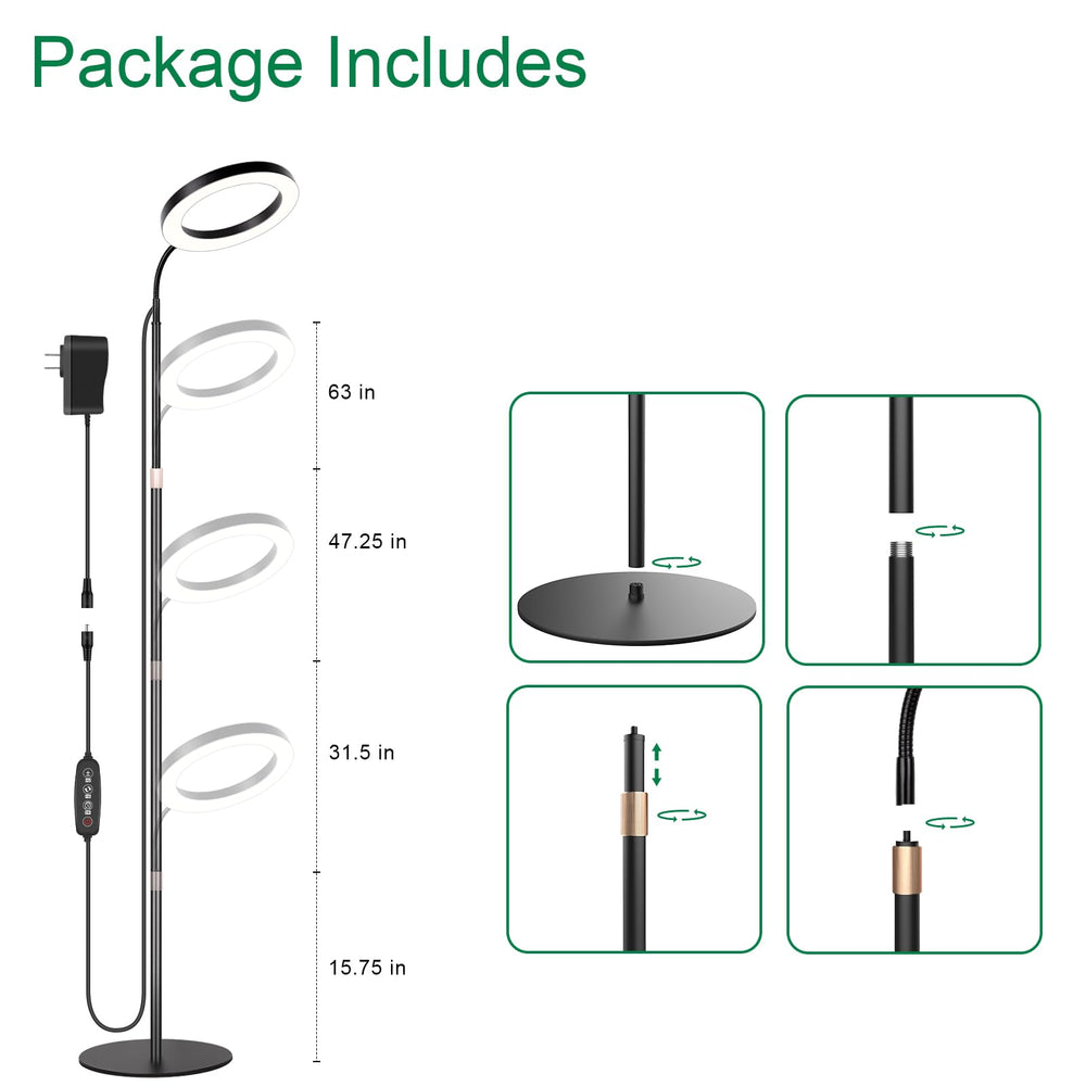 LBW Halo Grow Light base with non-slip pads for stability