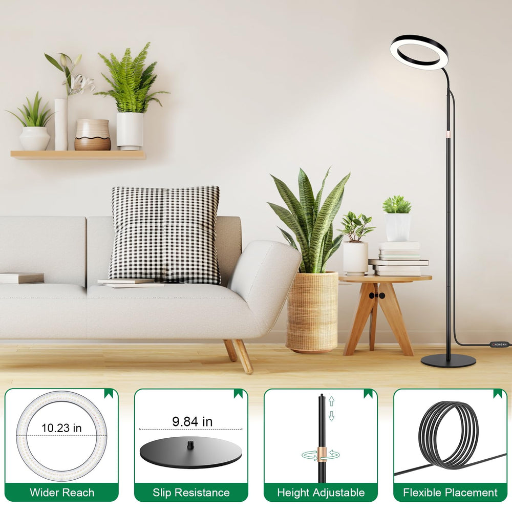 LBW Halo Grow Light setup with user manual and components